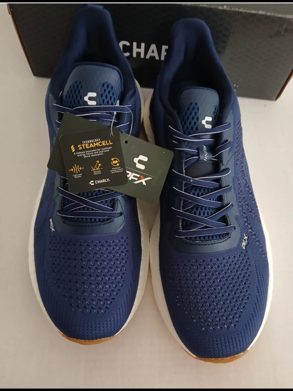 Charly Men's Electrico Running Shoe Navy Color New Sizes 9.5  $45 - Picture 12 of 12